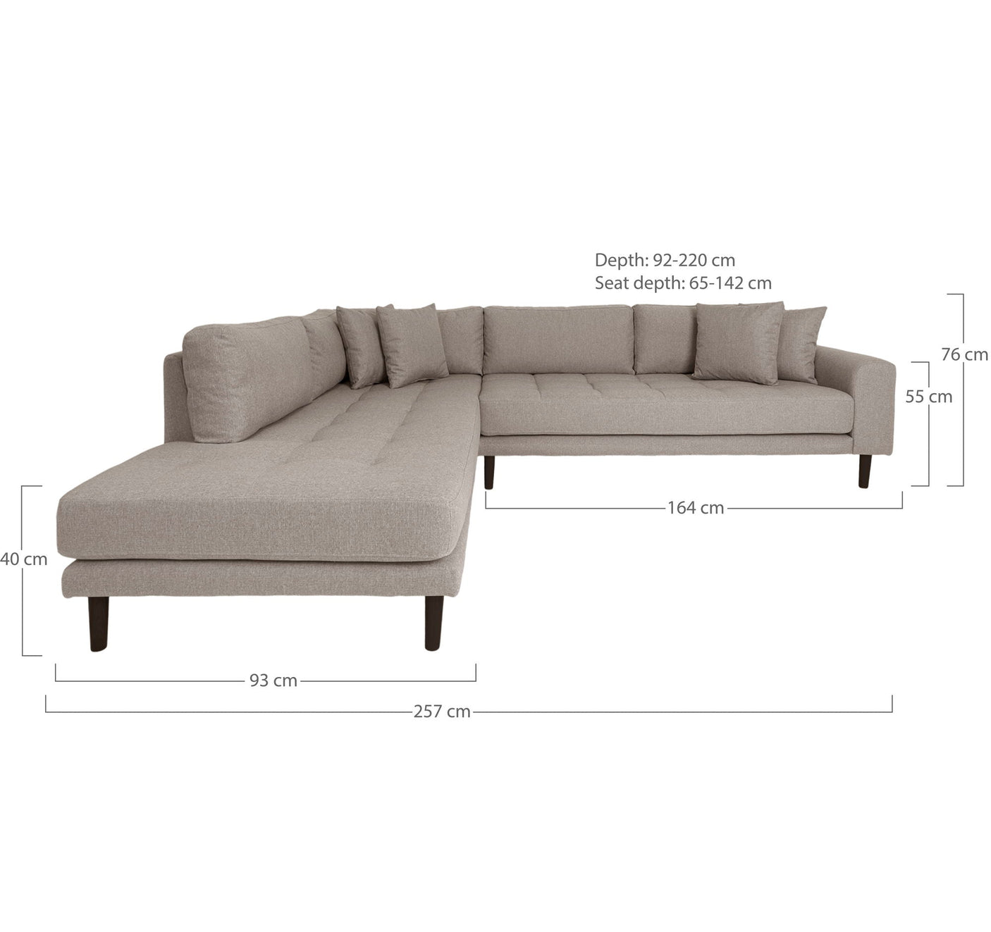 Lido sjeselongsofa venstre House Nordic Sofa