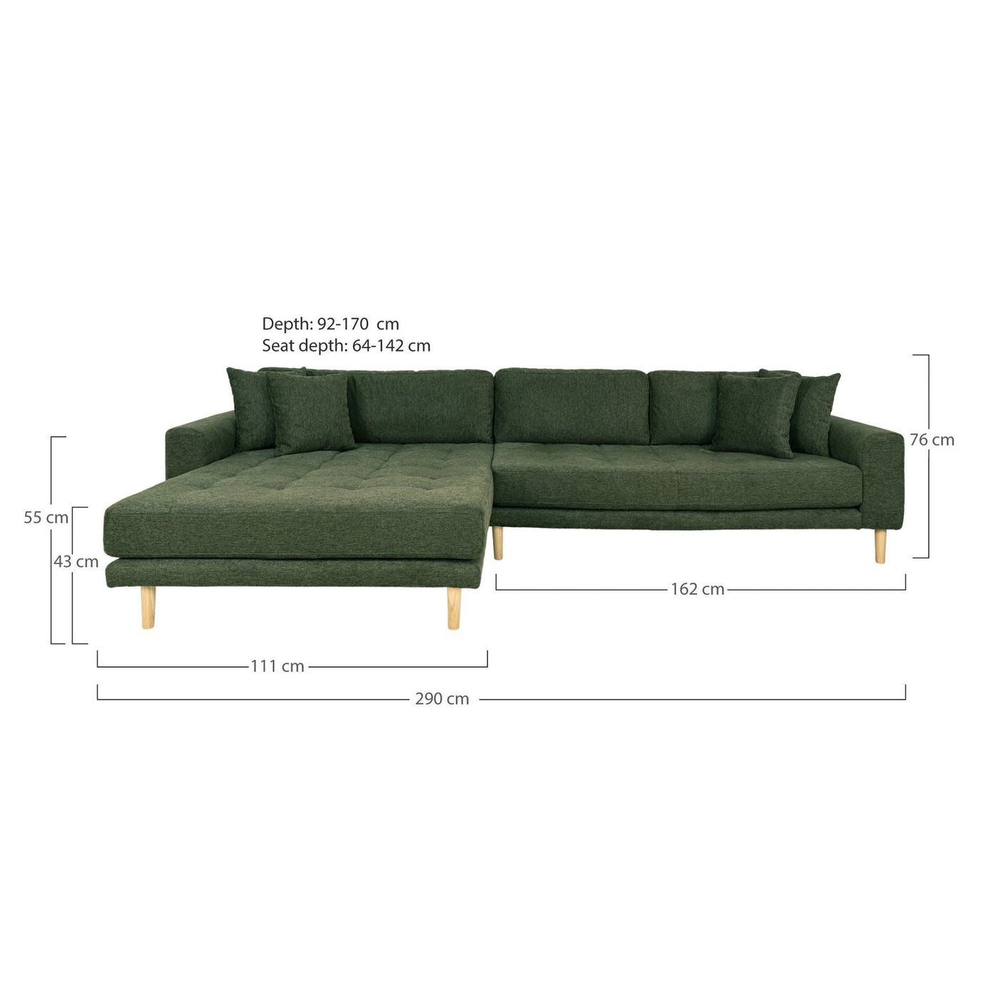 Lido hjørnesofa venstre House Nordic Sofa