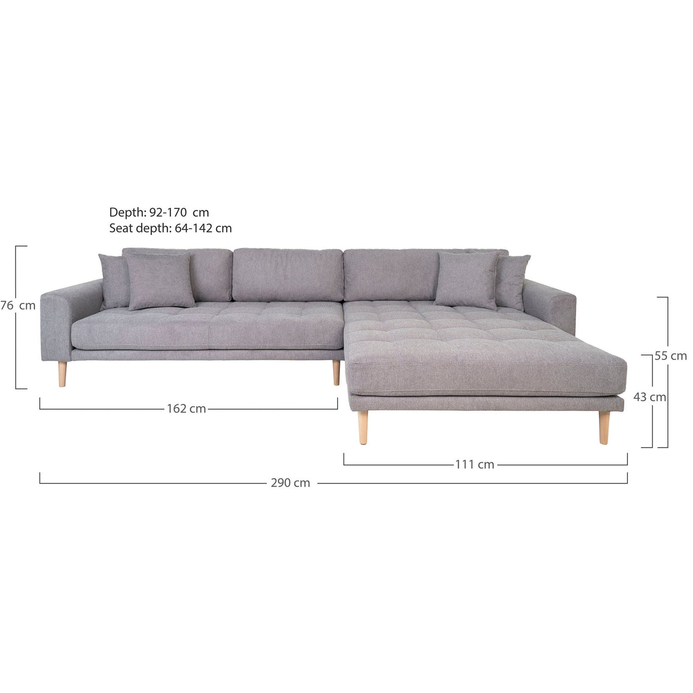 Lido hjørnesofa høyre House Nordic Sofa
