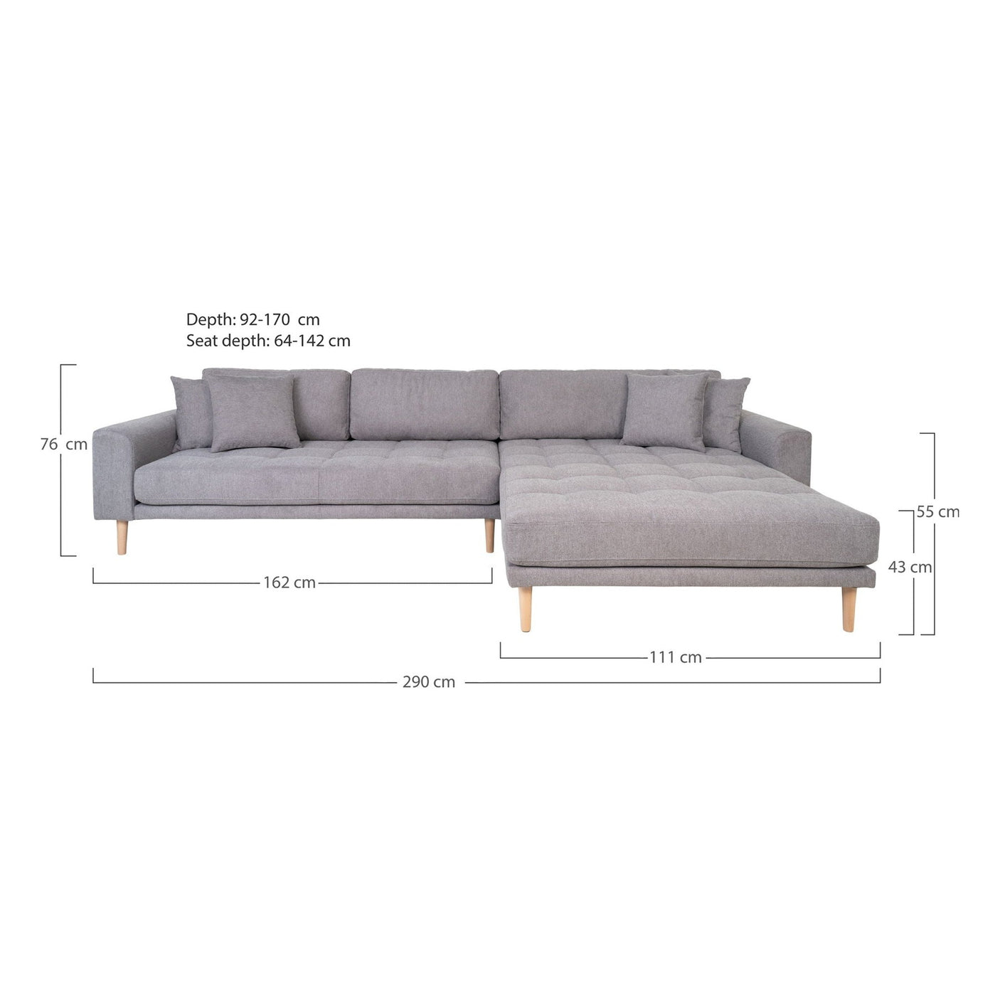 Lido hjørnesofa høyre House Nordic Sofa