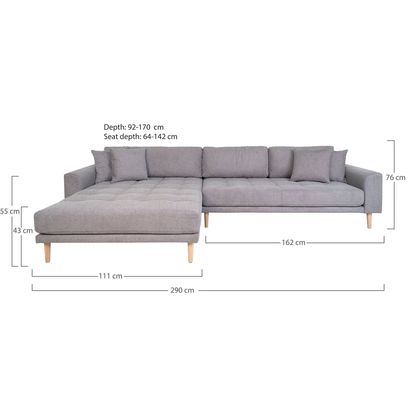 Lido hjørnesofa venstre House Nordic Sofa