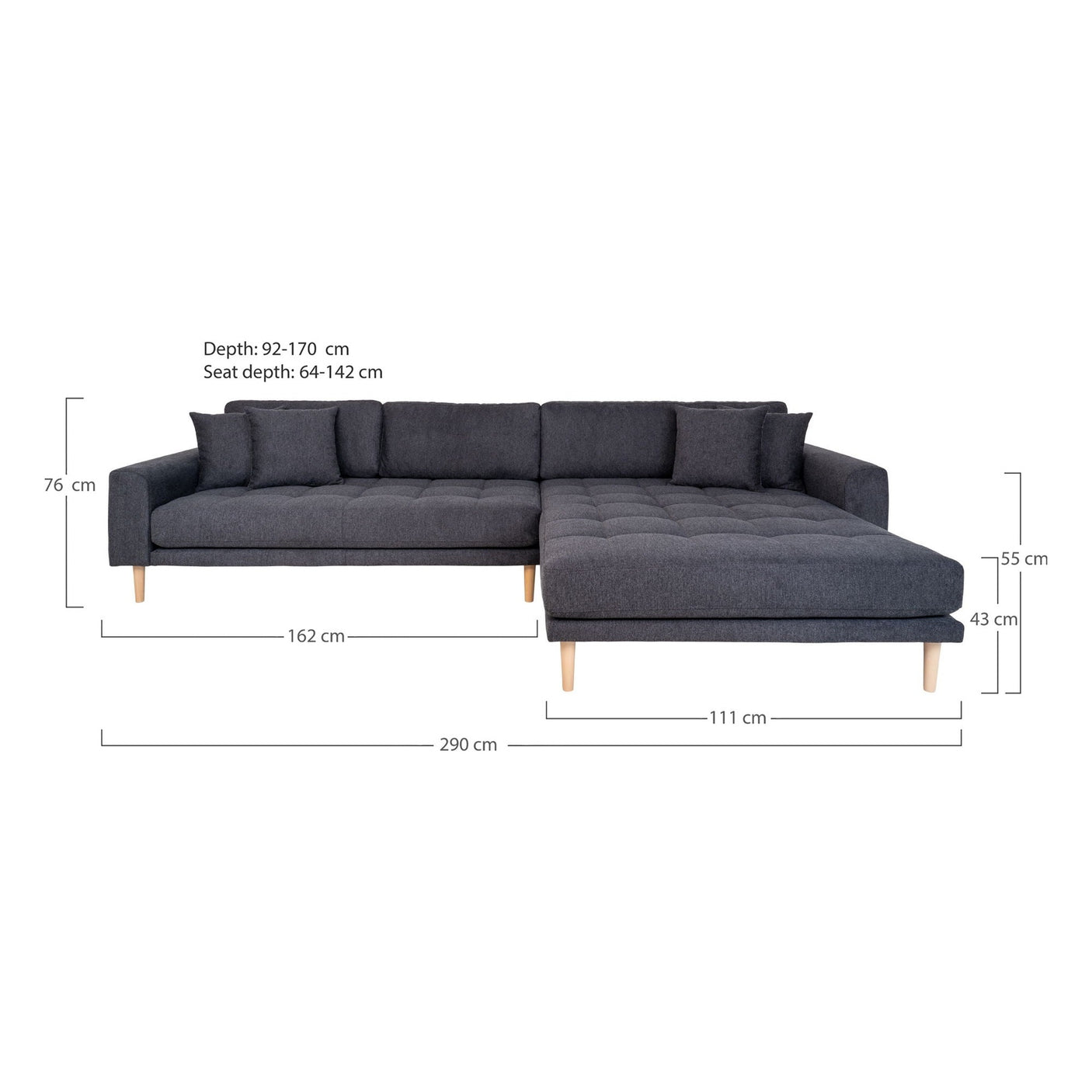 Lido hjørnesofa høyre House Nordic Sofa