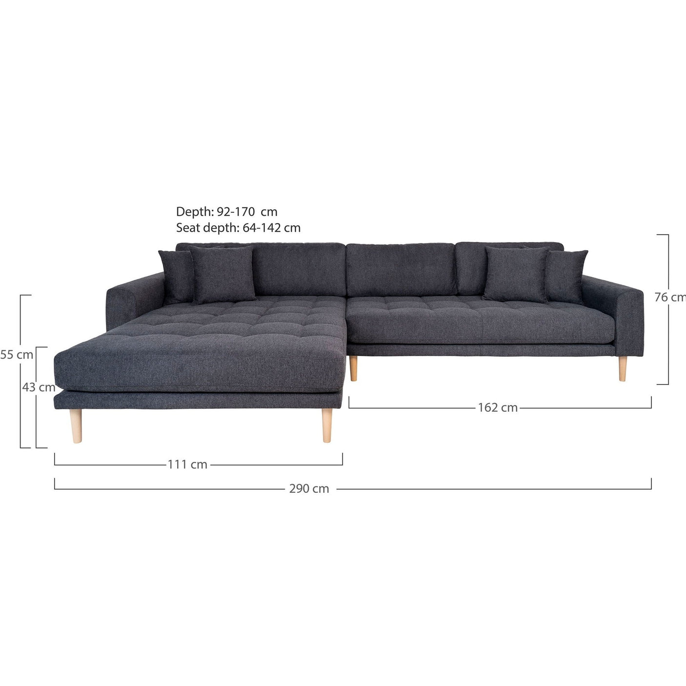 Lido hjørnesofa venstre House Nordic Sofa