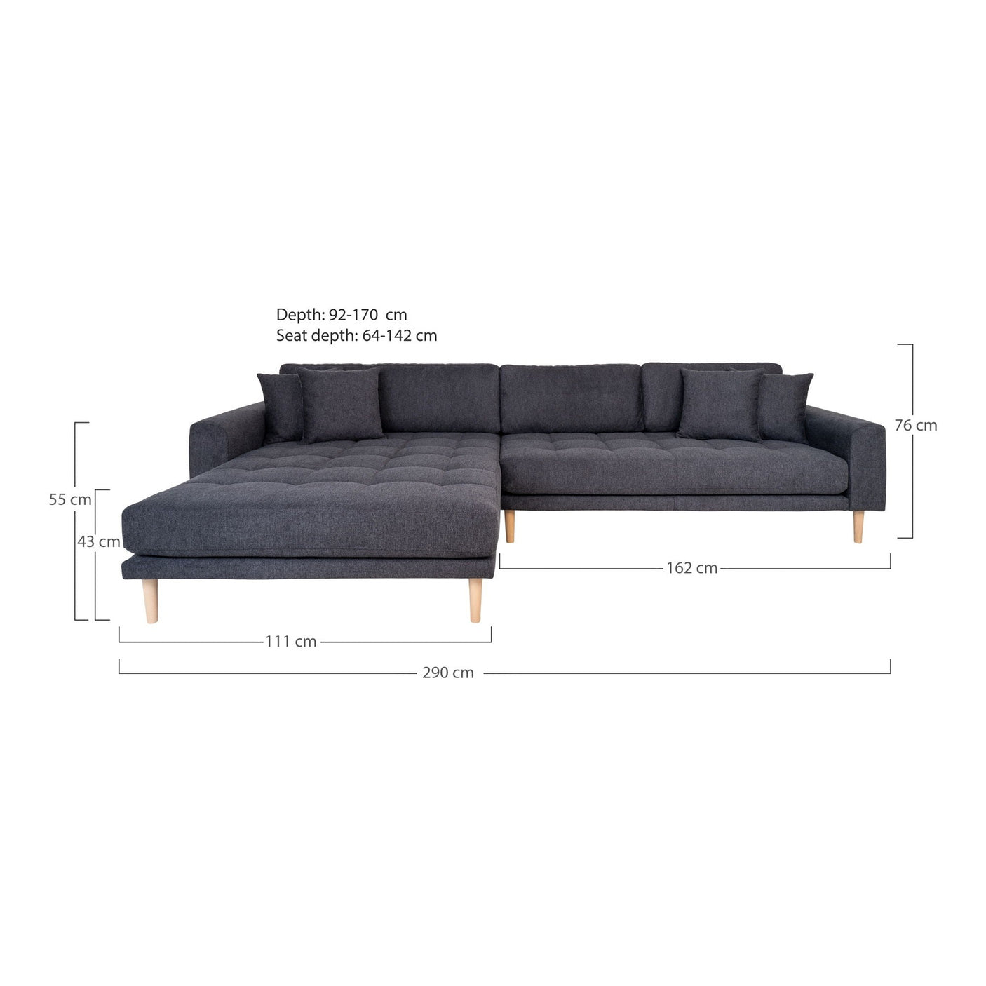 Lido hjørnesofa venstre House Nordic Sofa