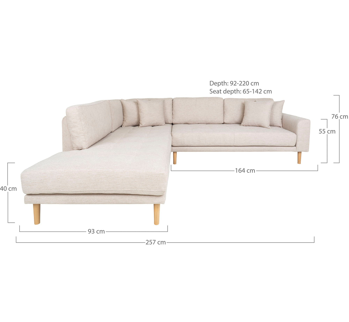 Lido sjeselongsofa venstre House Nordic Sofa