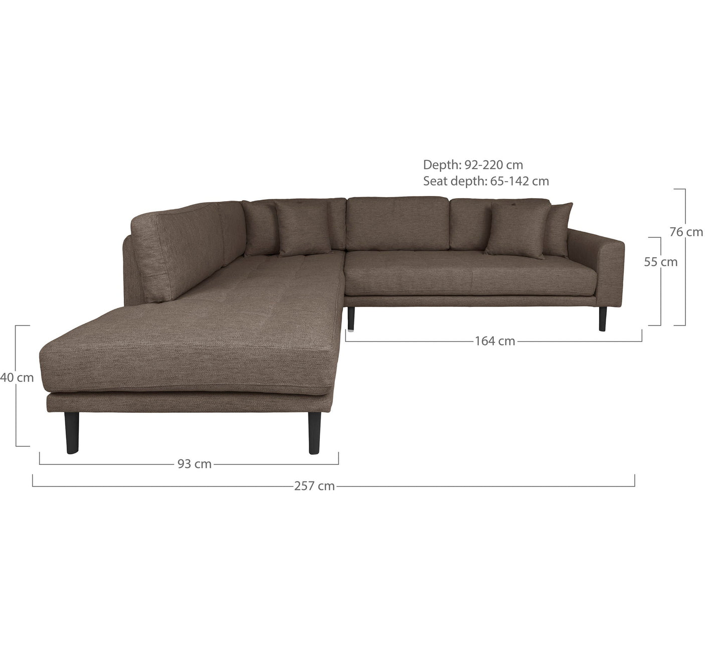 Lido sjeselongsofa venstre House Nordic Sofa