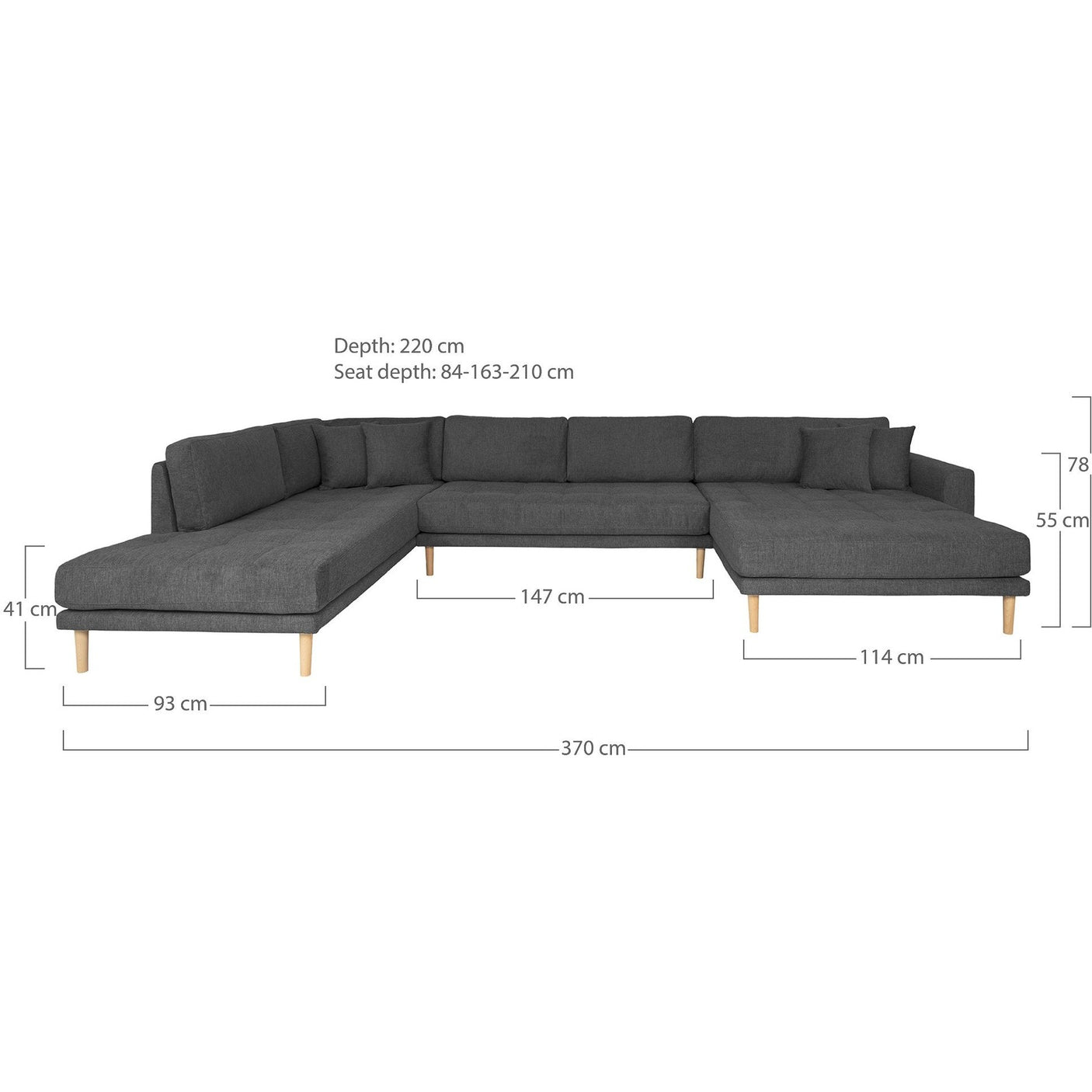 Lido U-Sofa Åpen Ende House Nordic Sofa
