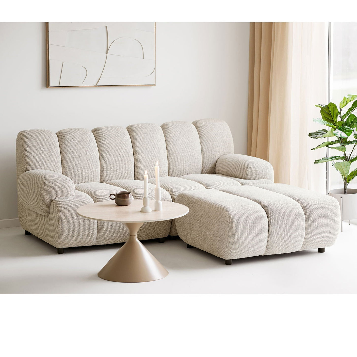 Taza 2.5-seters modulsofa med/pouf House Nordic Modulsofaer
