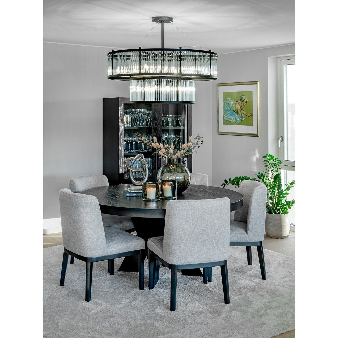 Spisebord Cleveland Ø150 2 x inklusive ileggsplater Homefactory Spisebord