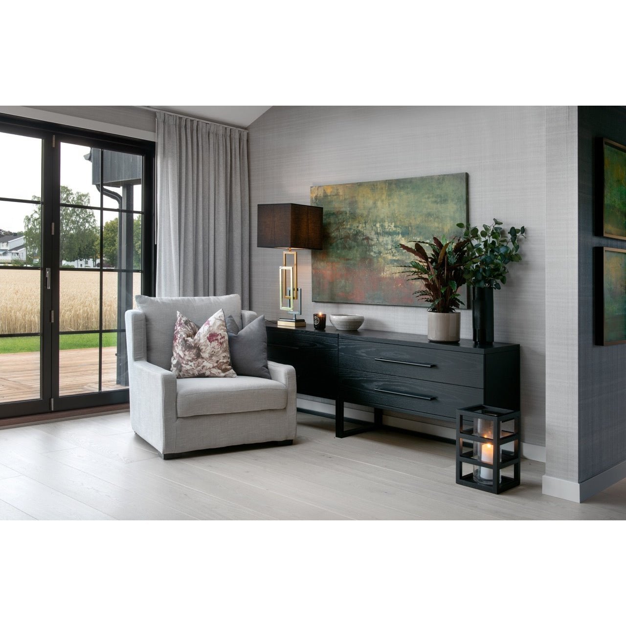 Lanterne med glasssylinder Homefactory Lanterne og lysglass