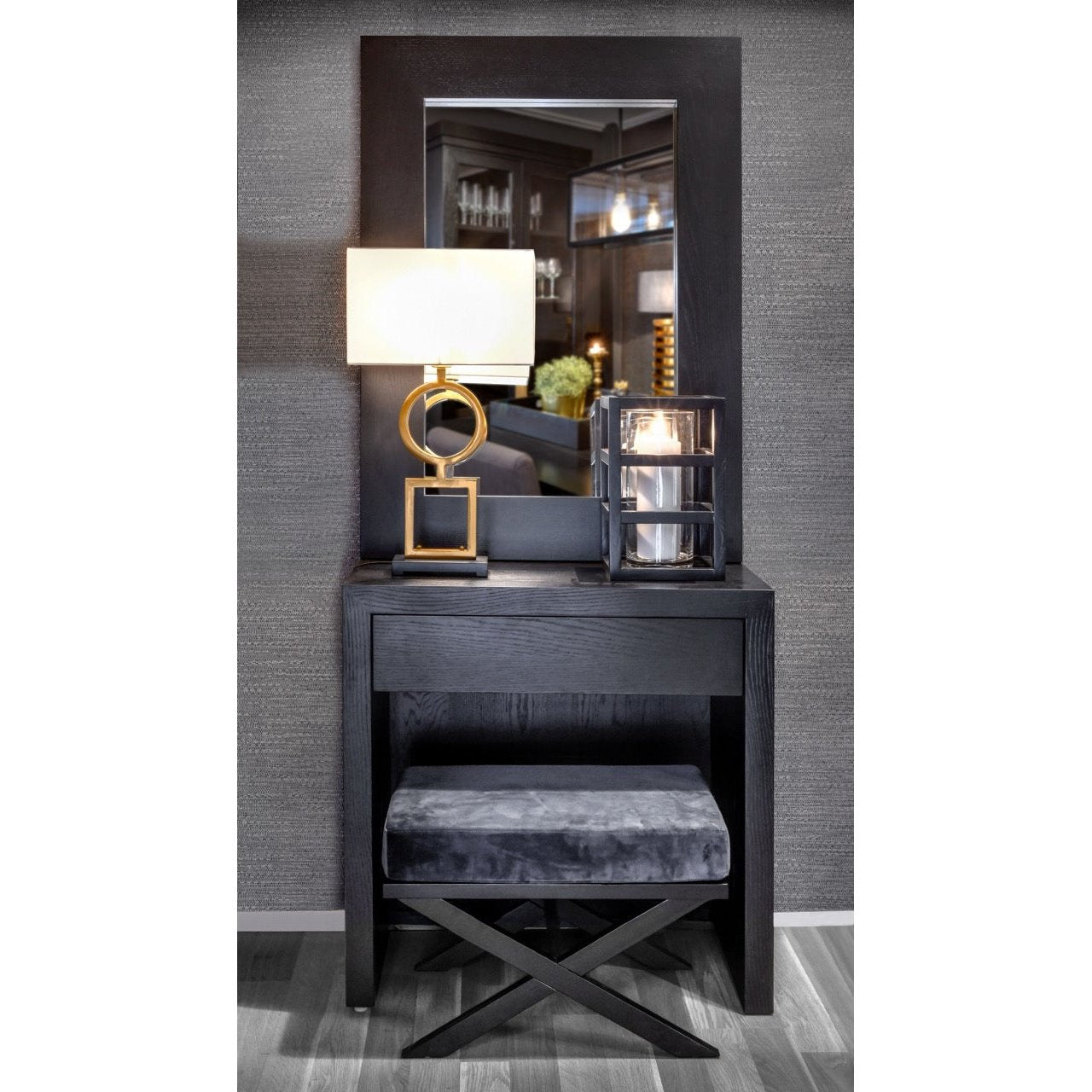 Lanterne med glasssylinder Homefactory Lanterne og lysglass