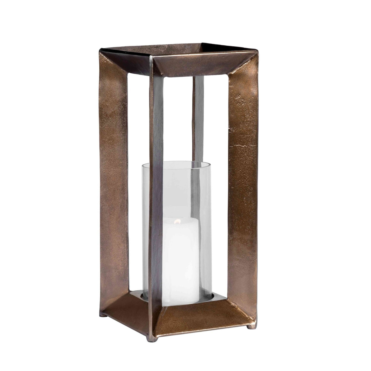 Lanterne Bronze B21,5 D21,5 H50cm Homefactory