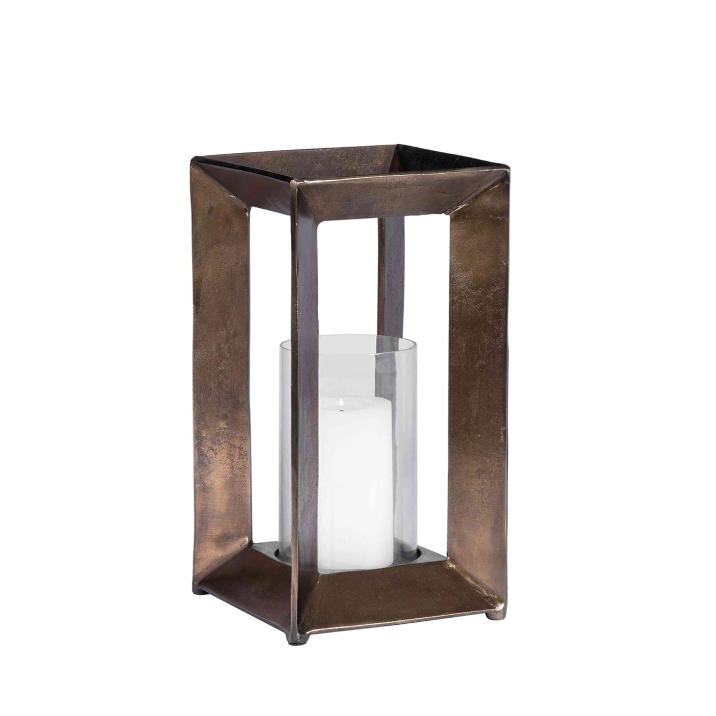 Lanterne Bronze B21,5 D21,5 H41cm Homefactory