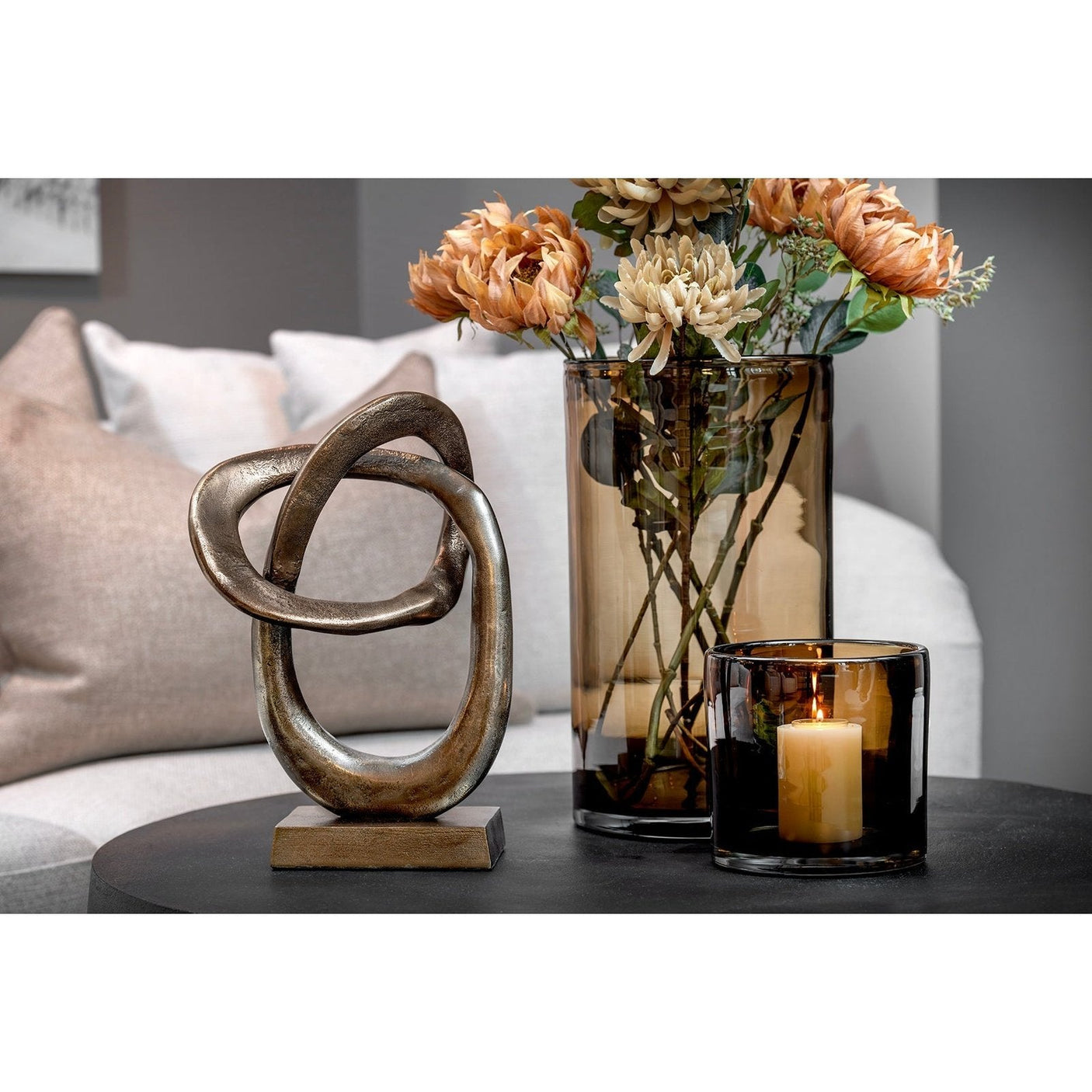 Lyslykt Auckland brunt Homefactory Lanterne og lysglass