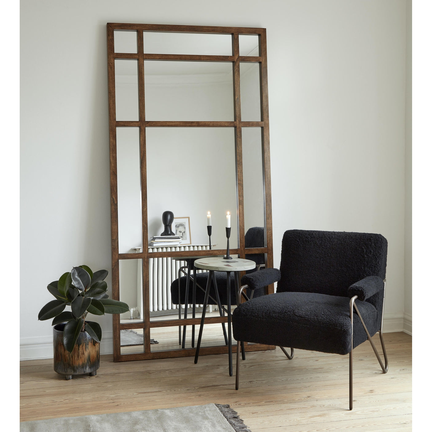 SPIRIT speil med treramme - 203x101 cm - natur Nordal MIRRORS