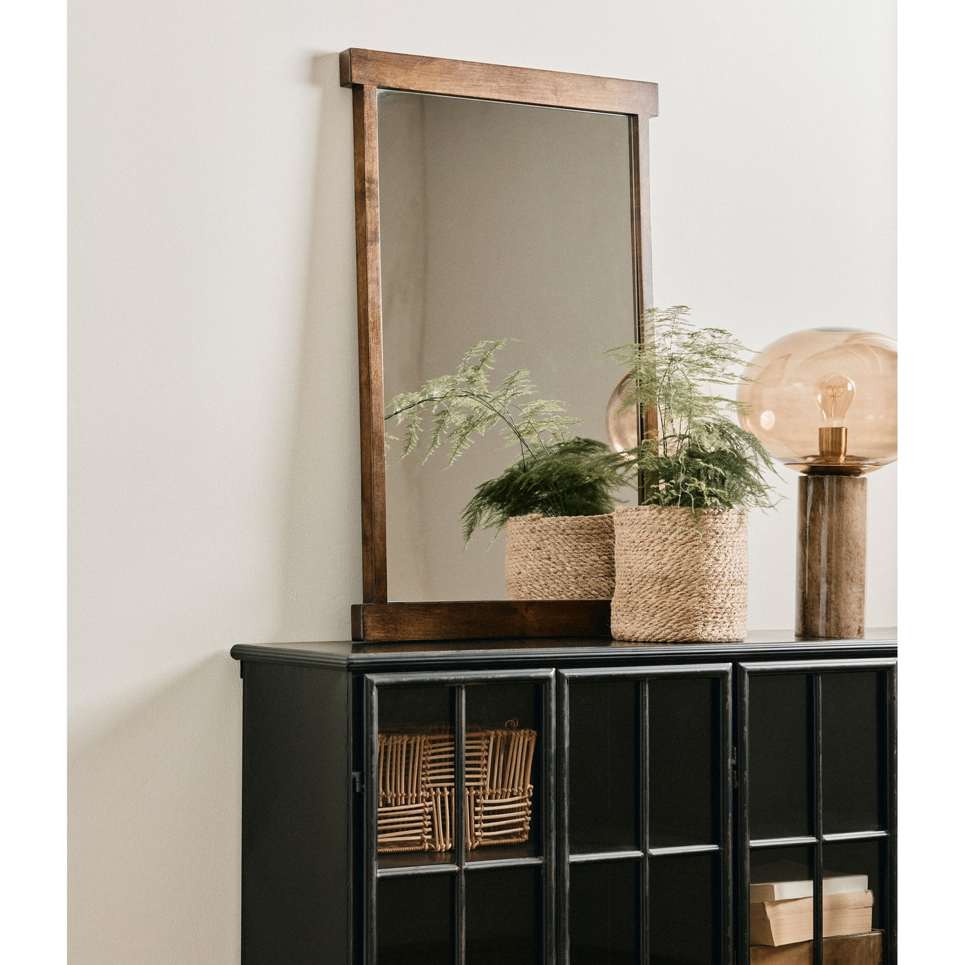 ARDEA speil med treramme - 80x52 cm - natur Nordal MIRRORS