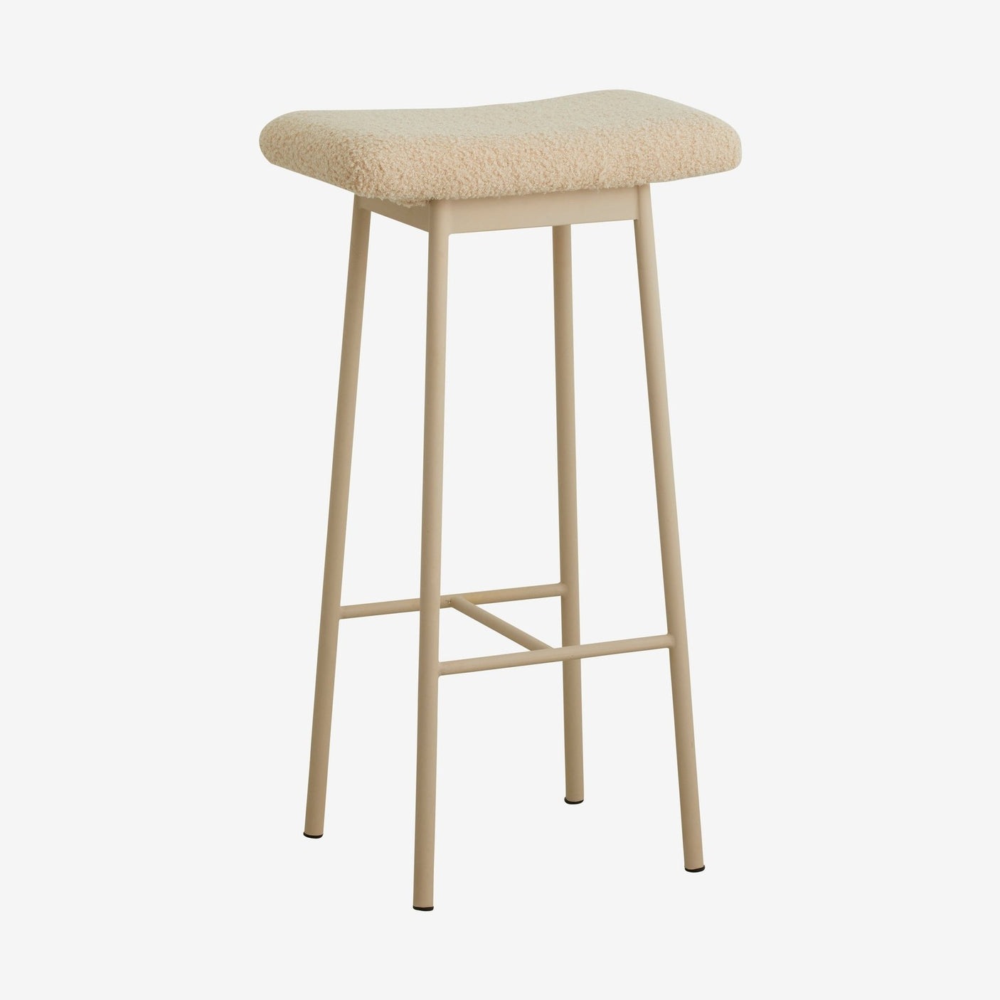 ZALA barstol med imitert lammekjøtt - beige Nordal STOOLS