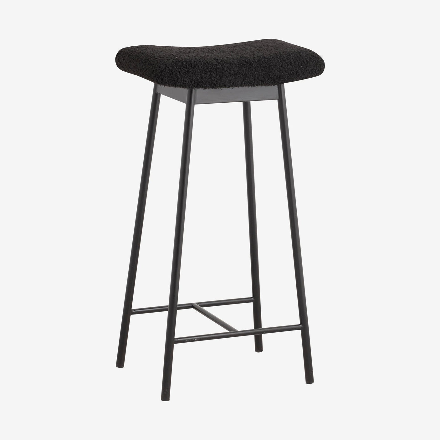 ZALA barstol med imitert lammekjøtt - svart Nordal STOOLS