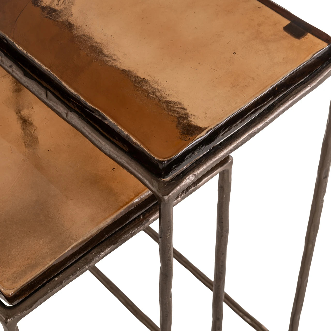 Endebord Villano bronse sett med 2 Richmond Interiors Sidebord