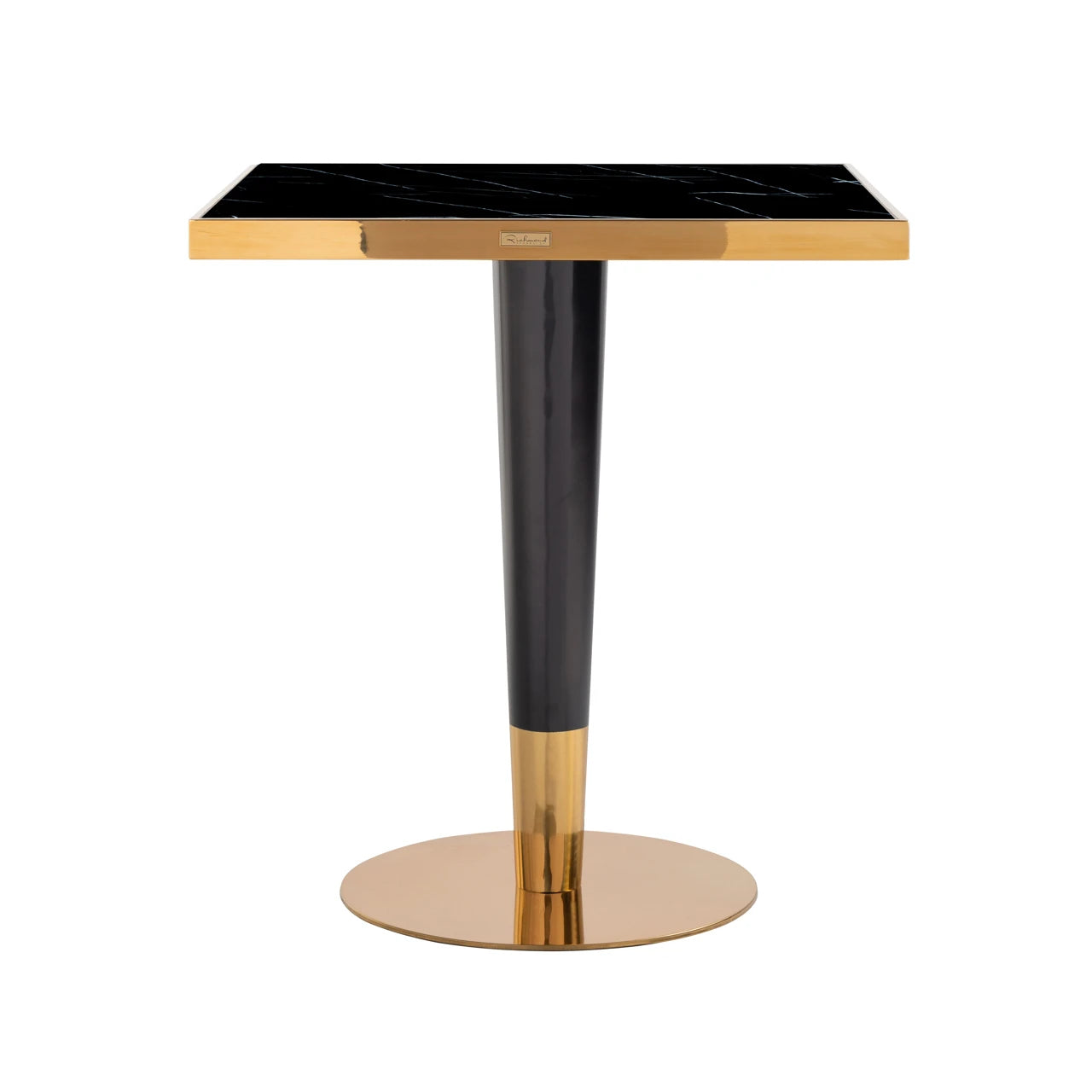 Bord til bistro Can Roca svart/gull 70x70 Richmond Interiors Bordlampe