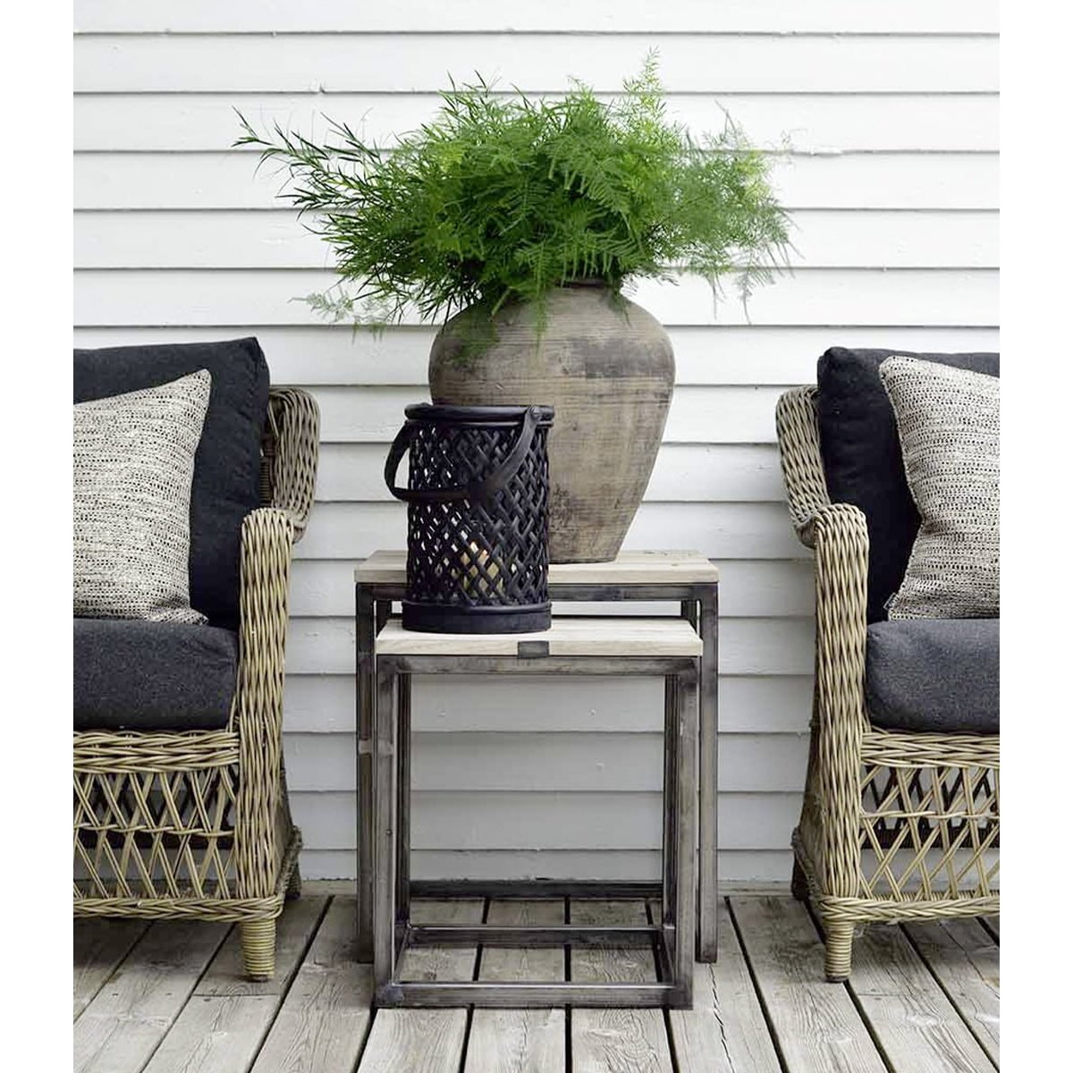 ANSON - utendørs settbord firkantet Artwood Sidebord