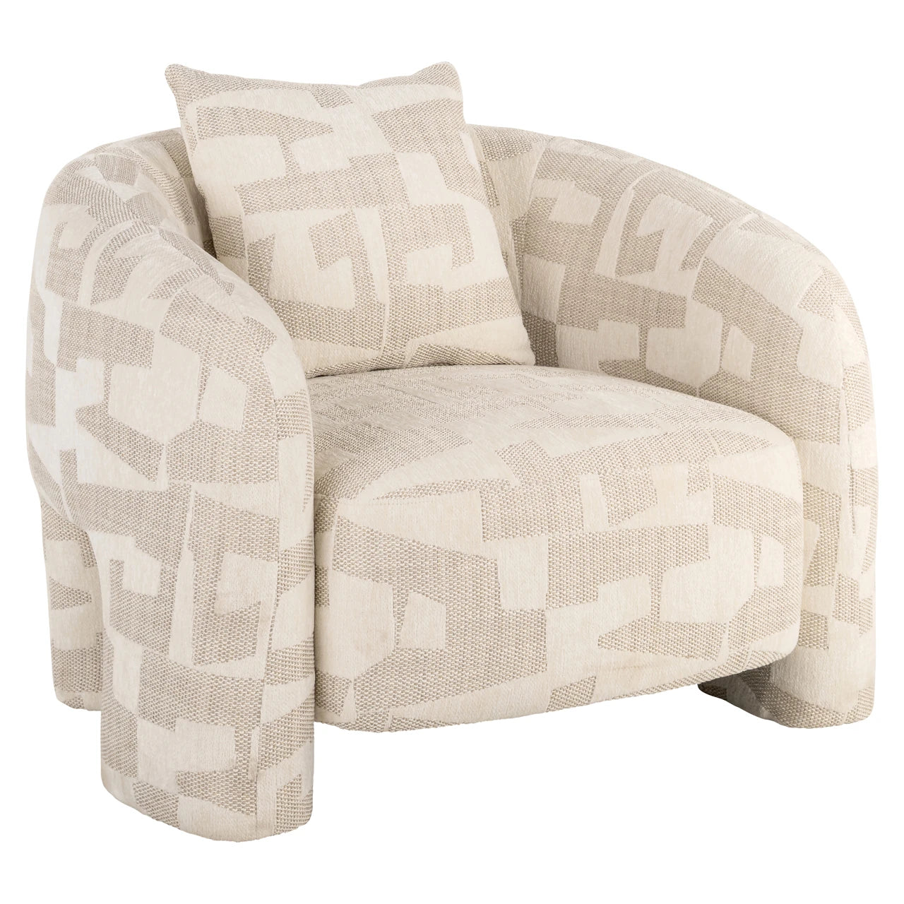 Lounge stol Tuscany beige graffic Richmond Interiors Lenestol