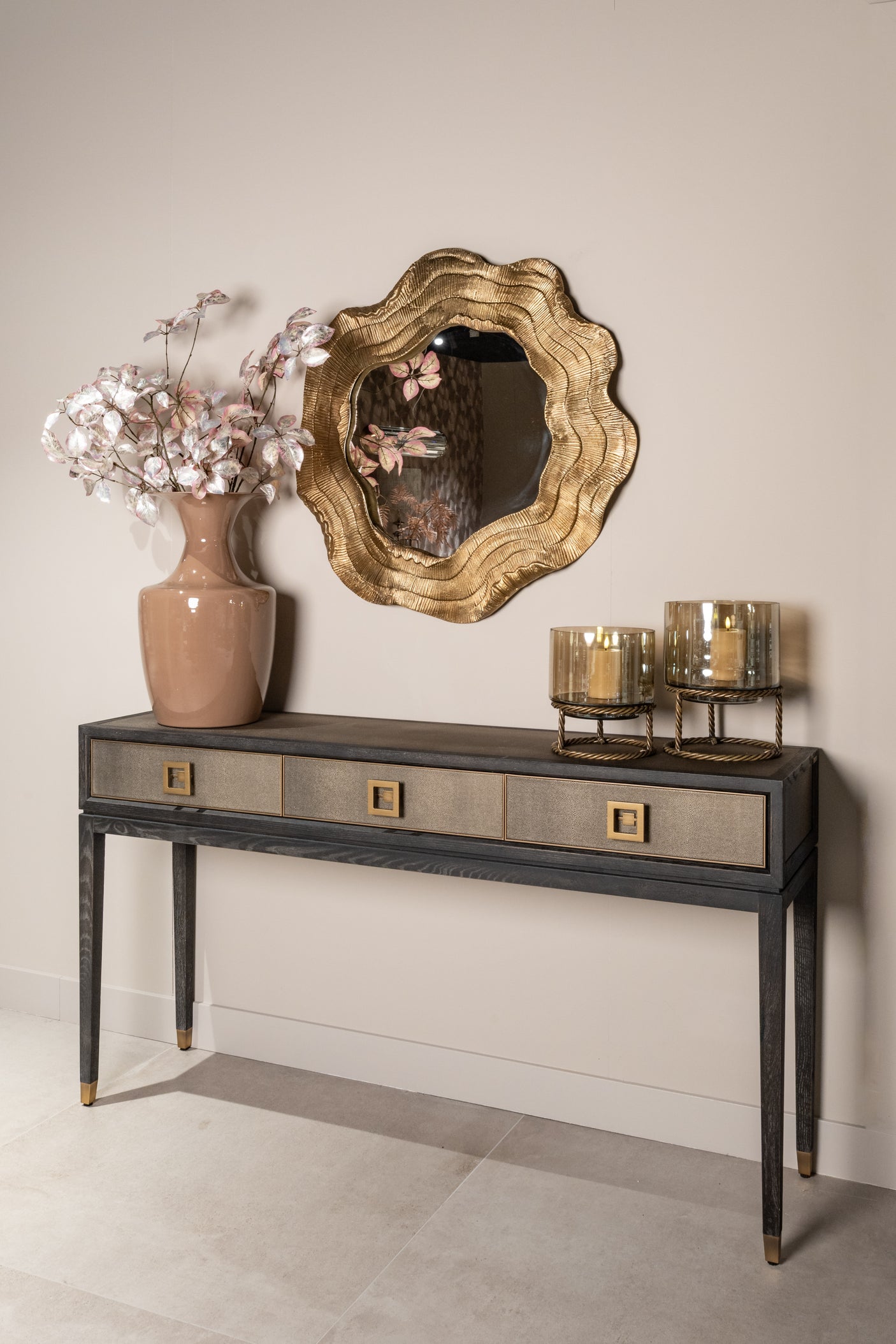 Console Bloomville brass shagreen Richmond Interiors Konsollbord