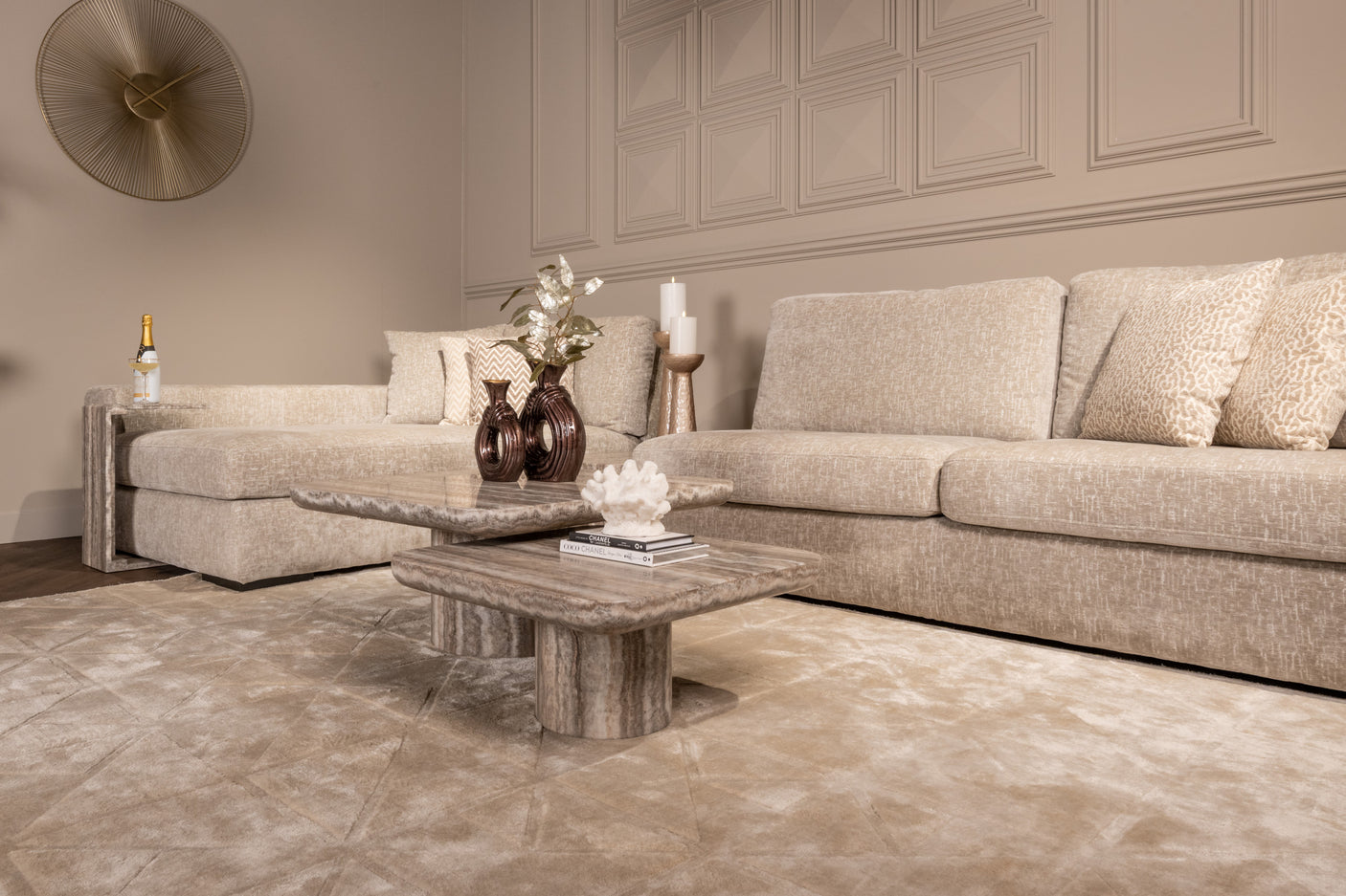 Sofabord Dulce grå denizly Sett med 2 Richmond Interiors Sofabord