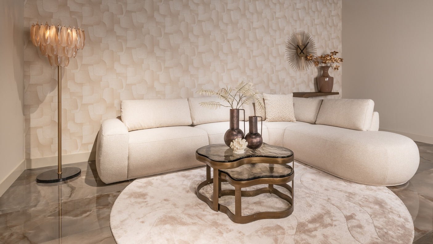 Salongbord Fairfield messing antikk Sett med 2 Richmond Interiors Sofabord