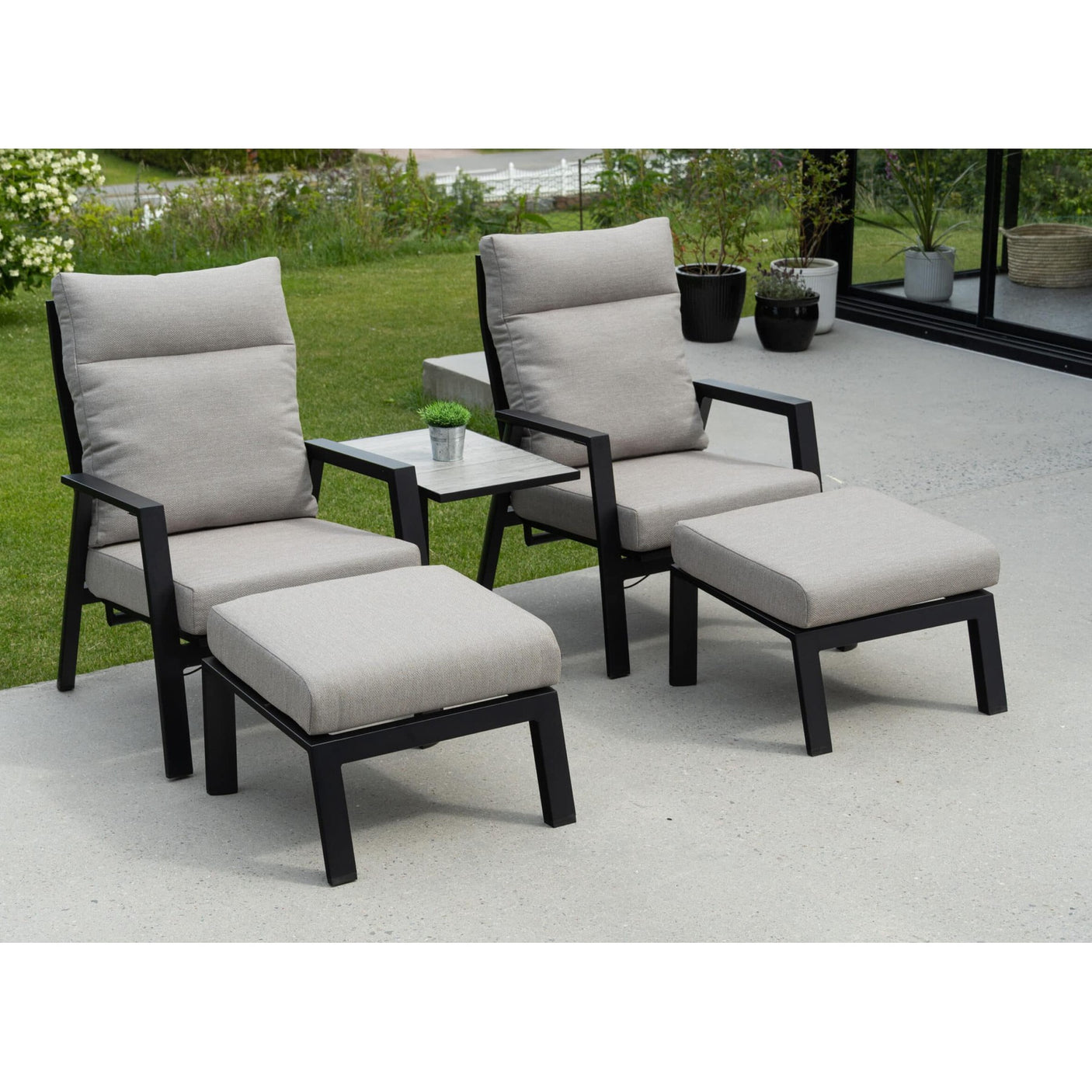 Orlando regulerbar sofastol - sort - QDF Hartman Lenestol