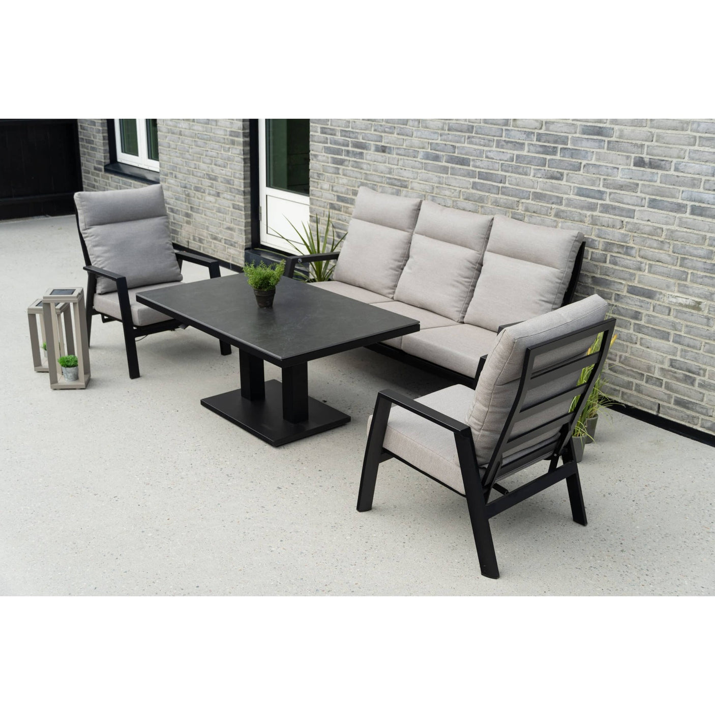 Orlando 3-seter sofa med regulerbar rygg - sort - QDF Hartman Sofa