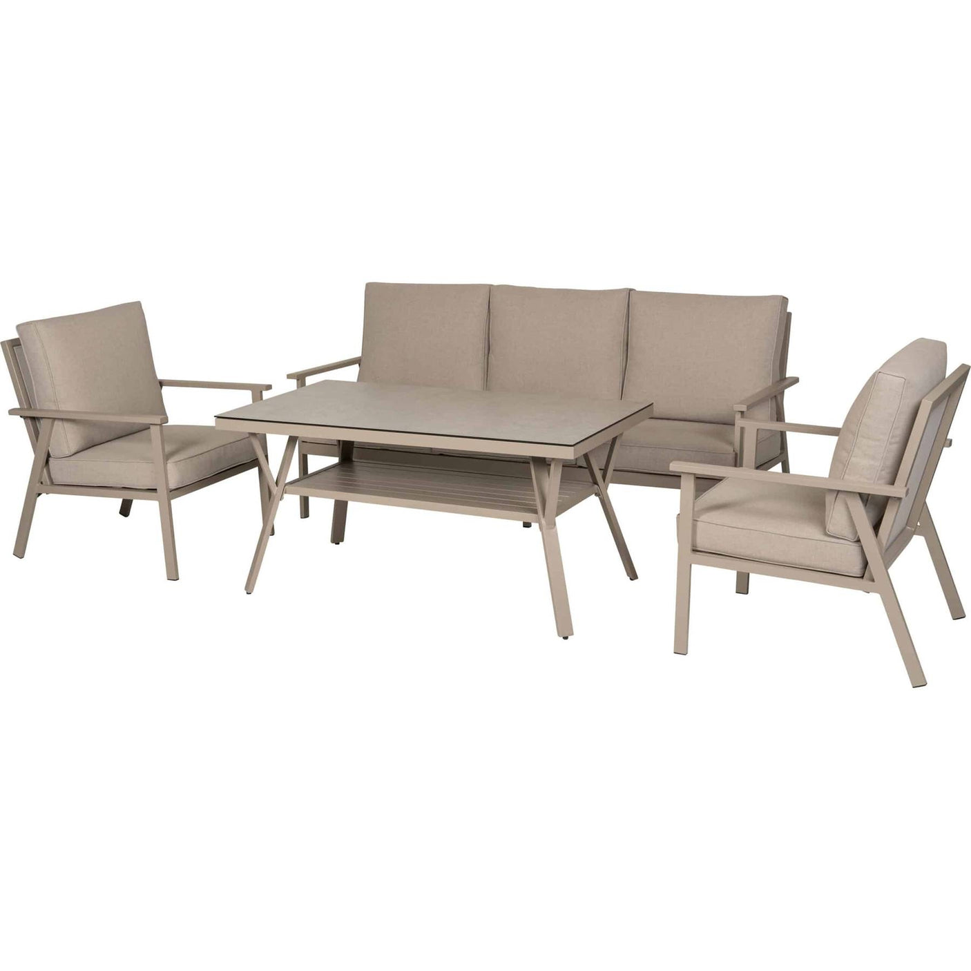 Almeria sofagruppe 3+1+1 m/bord - sand Hartman Sofaruppe
