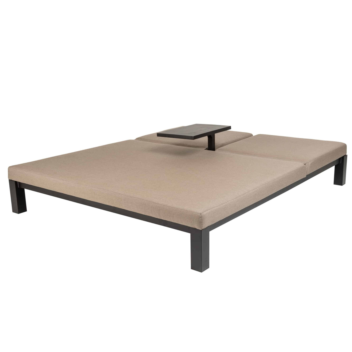 Eva solseng dobbel m/bord – Sunbrella Taupe Chiné Hartman Solseng