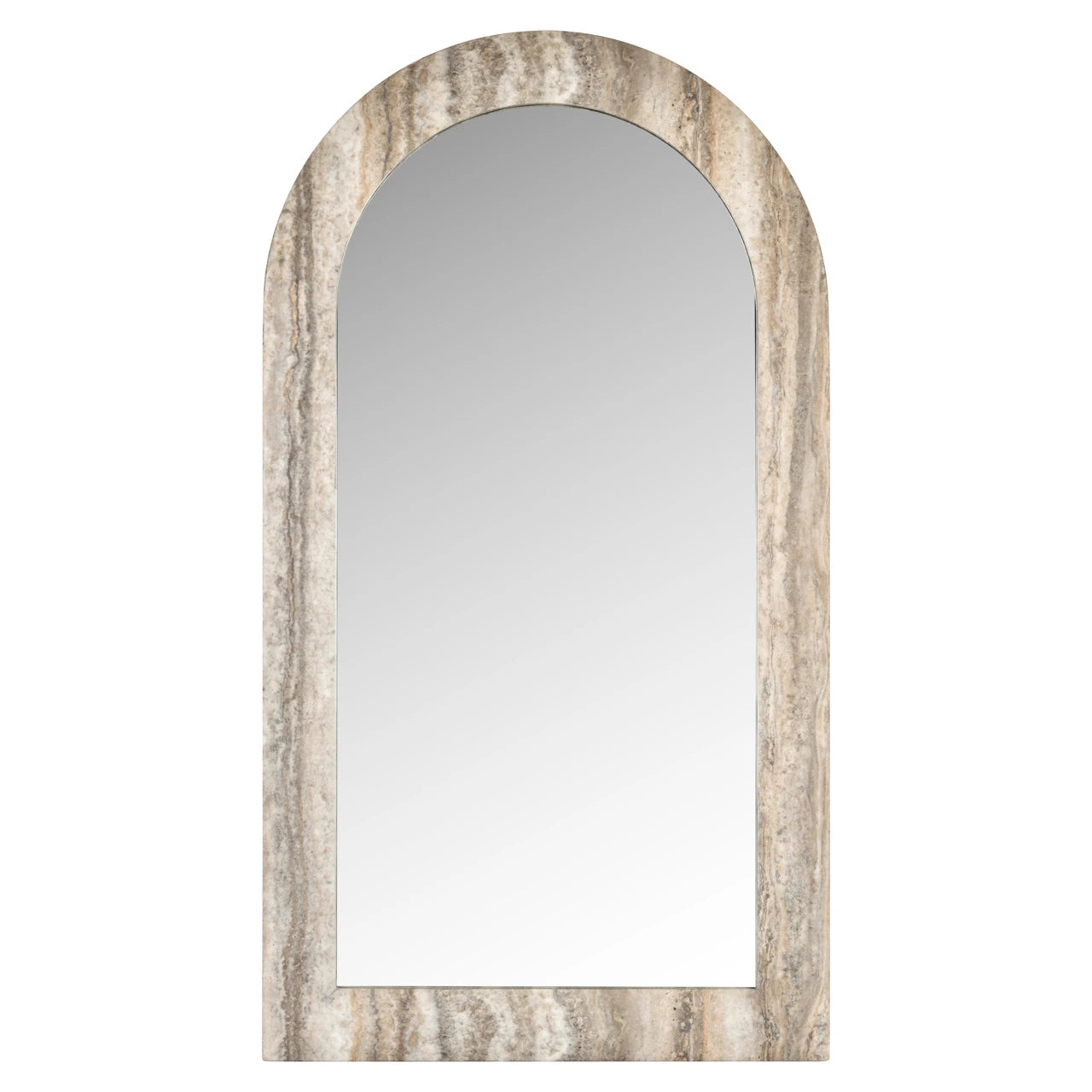 Mirror Calvo grå faux travertin Richmond Interiors Speil