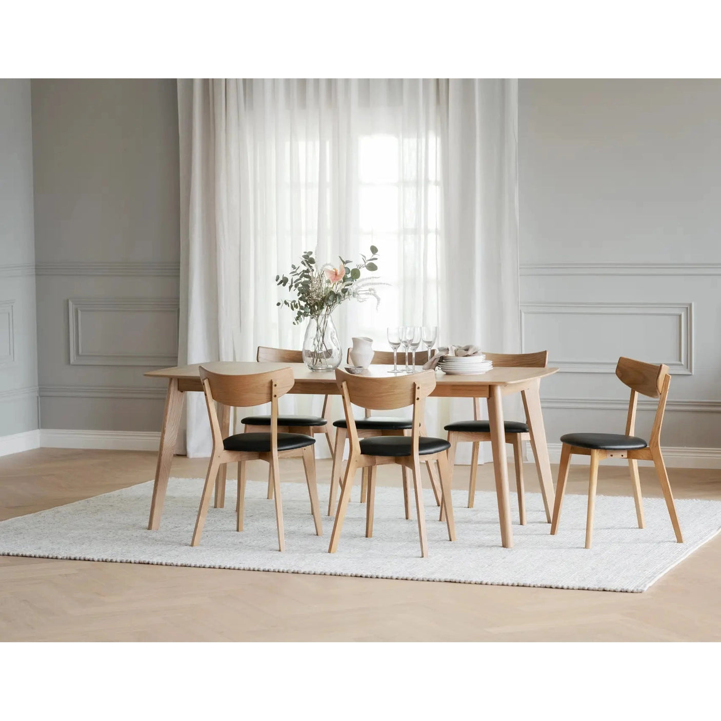 Cirrus butterfly ext spisebord 190+45 Rowico Spisebord