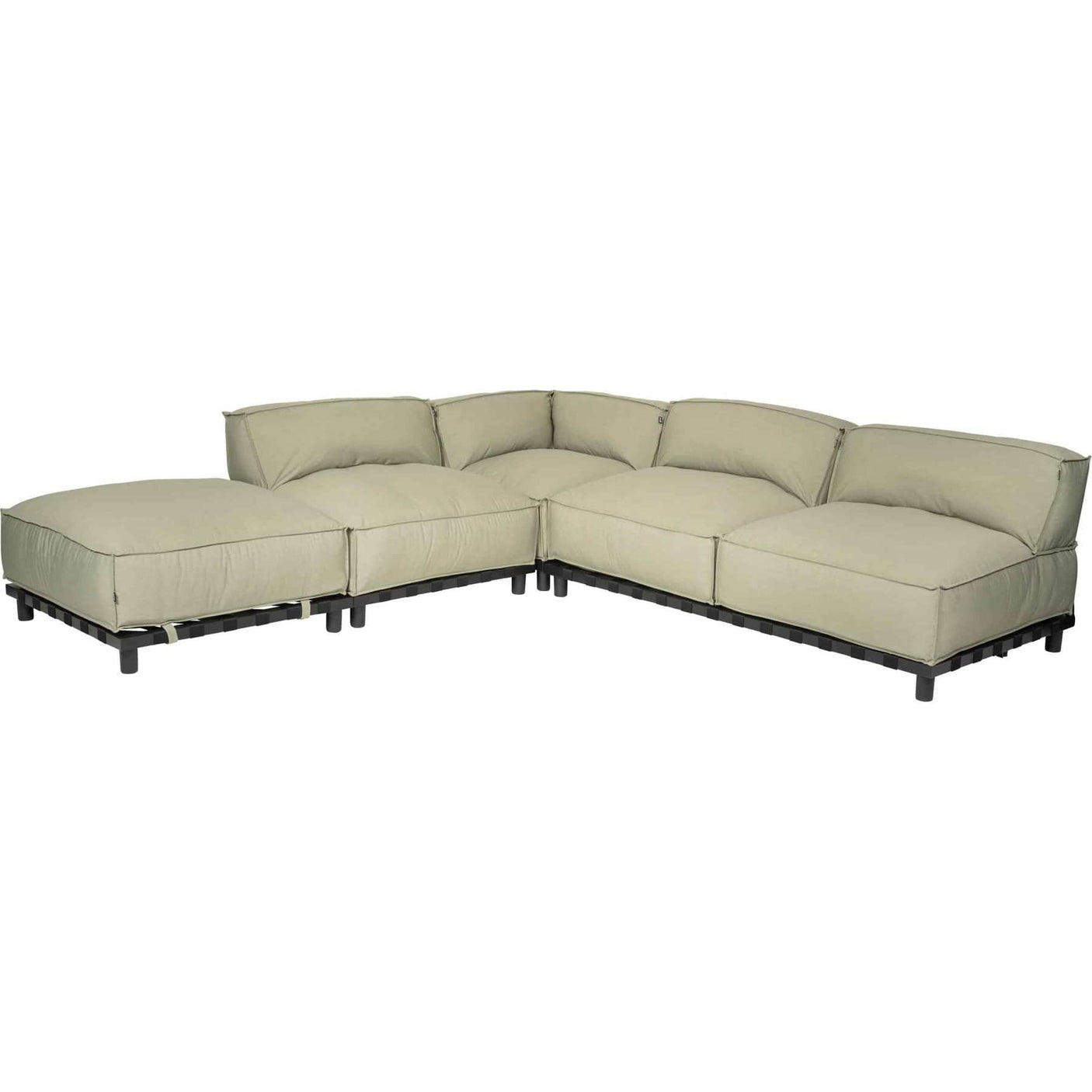 Emma Lounge puff - Sunbrella Almond Hartman Pall