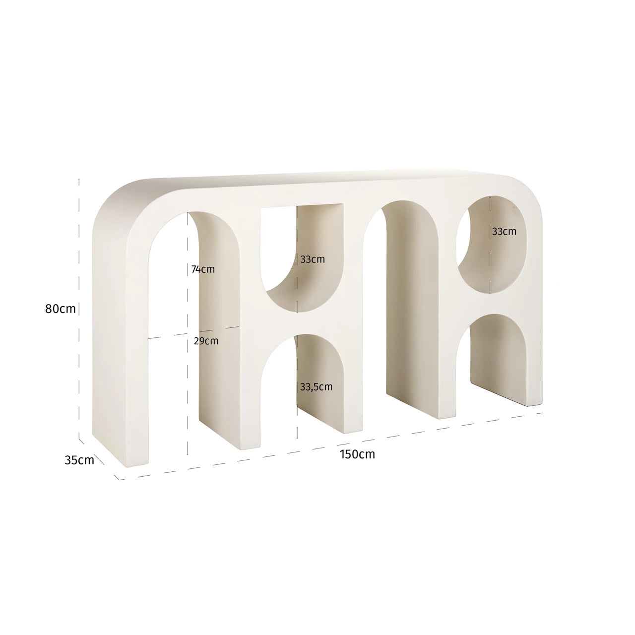 Konsoll Bloomstone hvit 150 Richmond Interiors Konsollbord