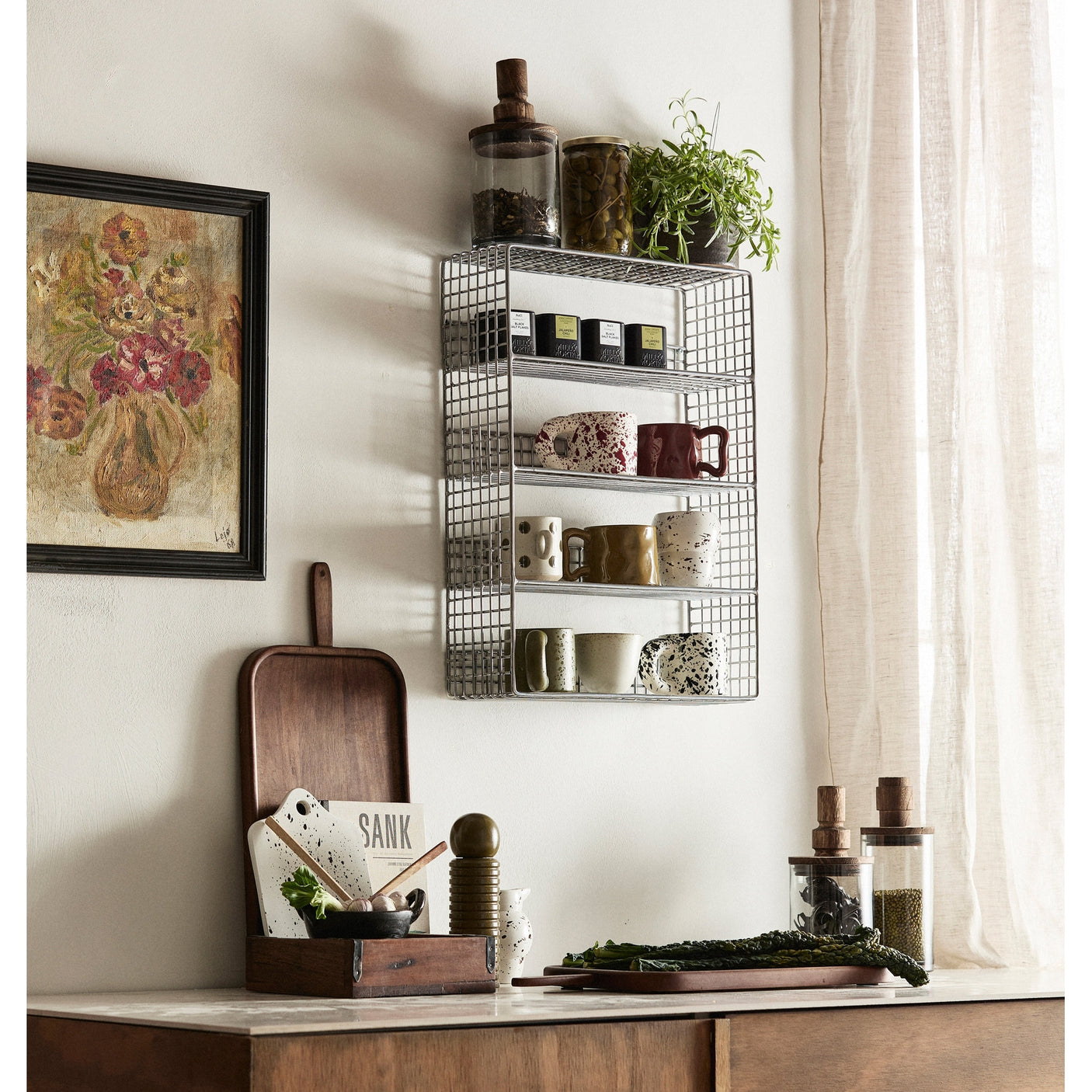 KIKORI hylle - krom finish Nordal SHELVES