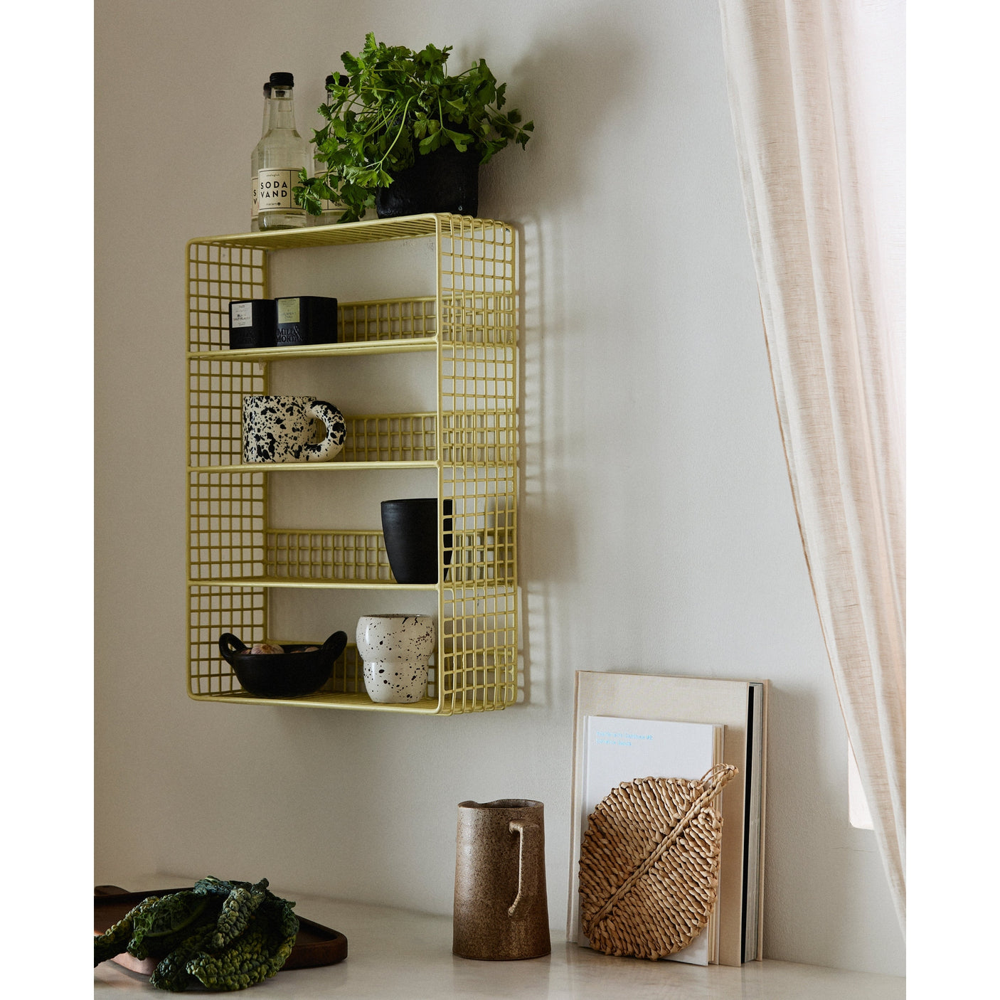 KIKORI hylle - gul Nordal SHELVES