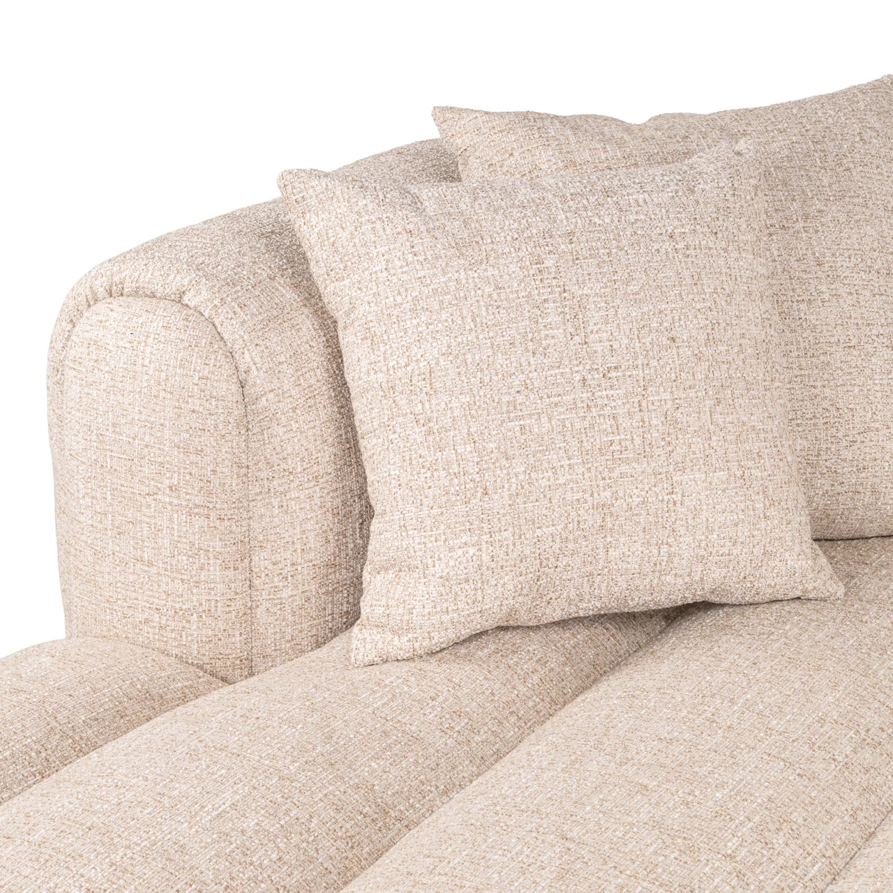 Sofa Novaro krem tweed lounge venstre flammehemmende Richmond Interiors Sofa