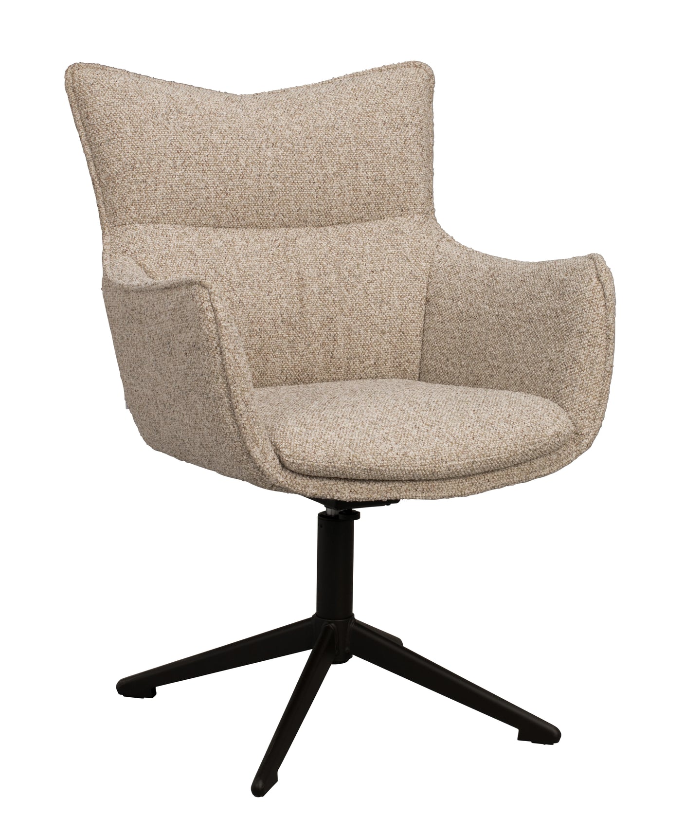 Fresno lenestol beige stoff/brun metallben Rowico Lenestol