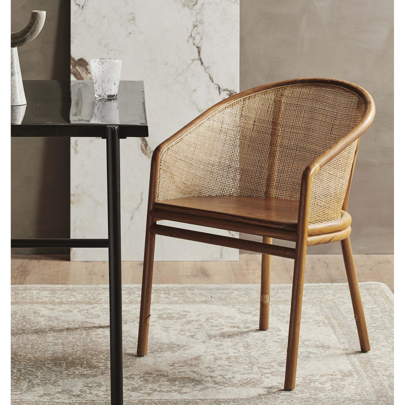 MOSSO spisebordstol - lysbrun Nordal CHAIRS+ARM