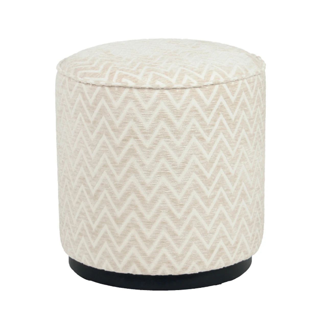 Pouffe & fotskammel Lexie beige chevron 45Ø Richmond Interiors Pall