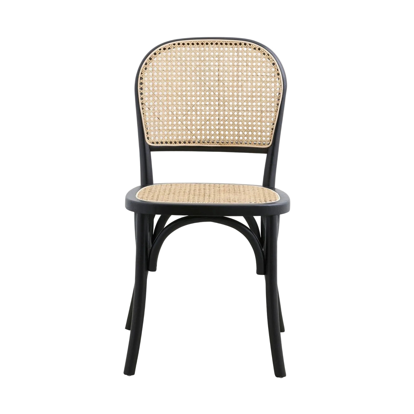 WICKY-bordstol med flet - svart/natur Nordal CHAIRS+ARM