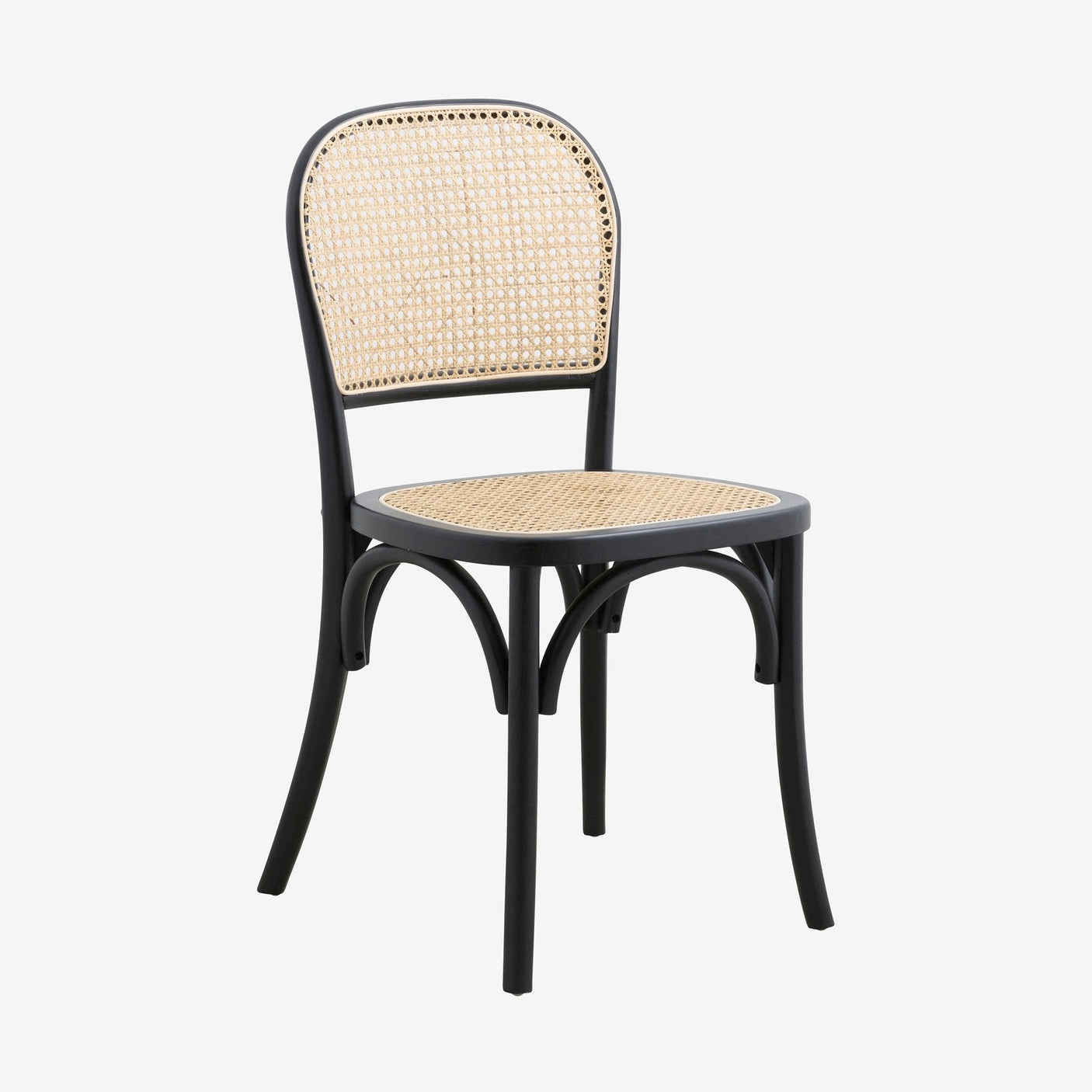 WICKY-bordstol med flet - svart/natur Nordal CHAIRS+ARM