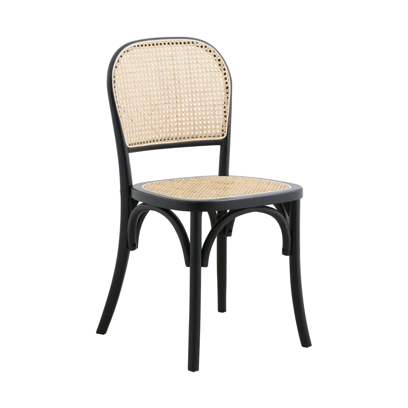 WICKY-bordstol med flet - svart/natur Nordal CHAIRS+ARM