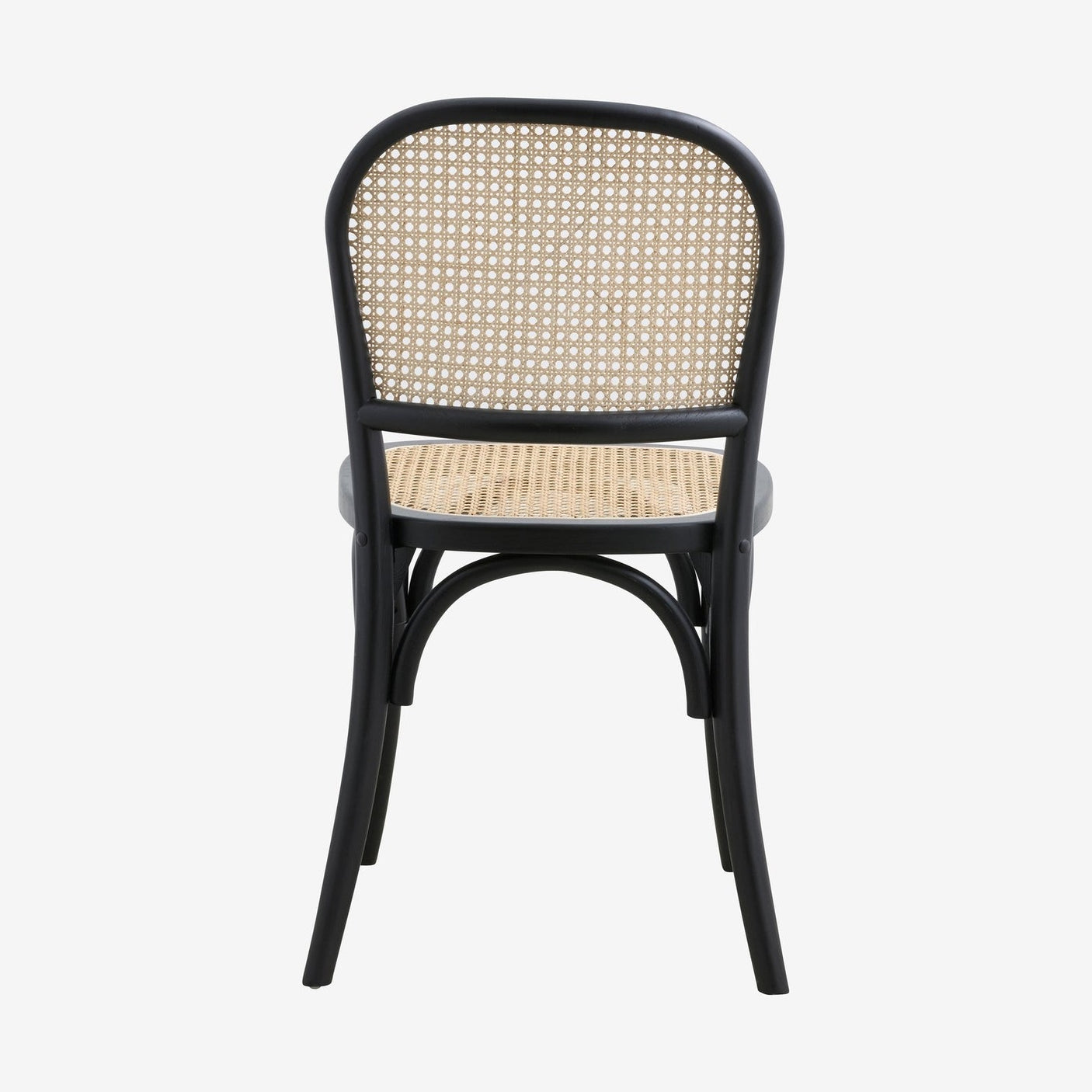 WICKY-bordstol med flet - svart/natur Nordal CHAIRS+ARM