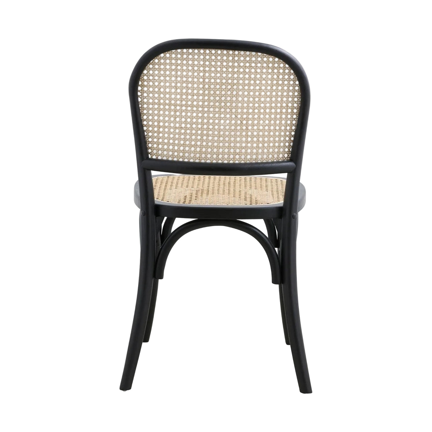 WICKY-bordstol med flet - svart/natur Nordal CHAIRS+ARM