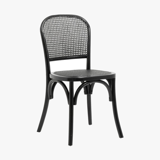 WICKY spisebordstol med flet - svart Nordal CHAIRS+ARM