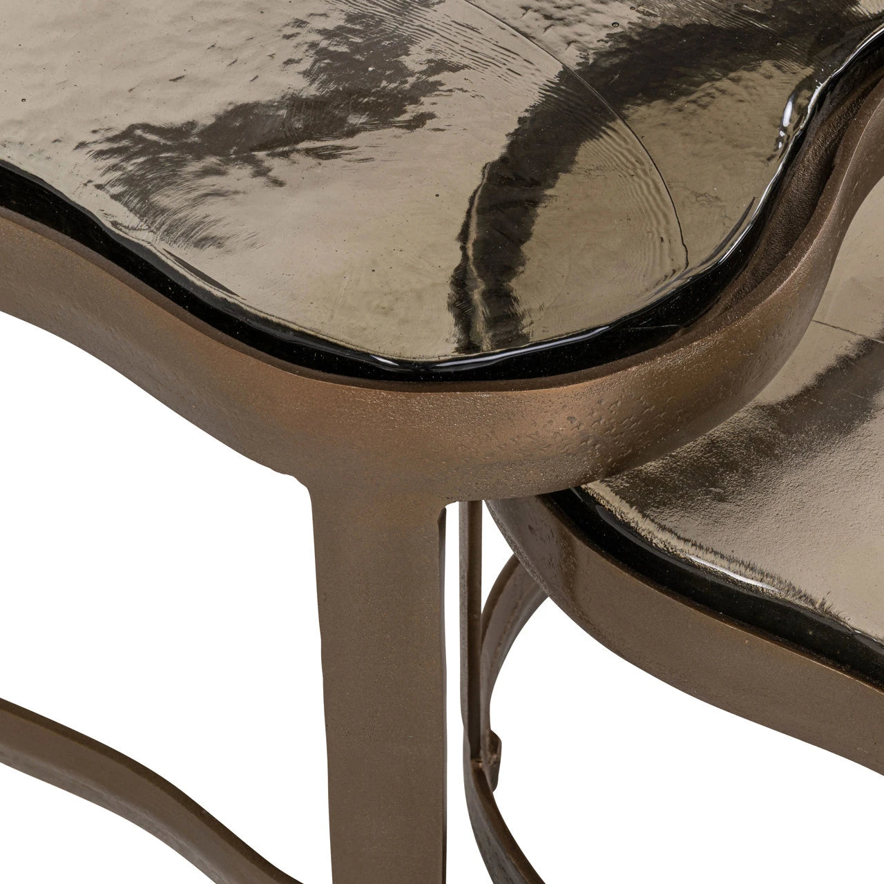 Salongbord Fairfield messing antikk Sett med 2 Richmond Interiors Sofabord
